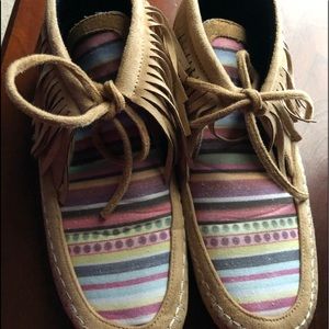 Women’s moccasin shoes.